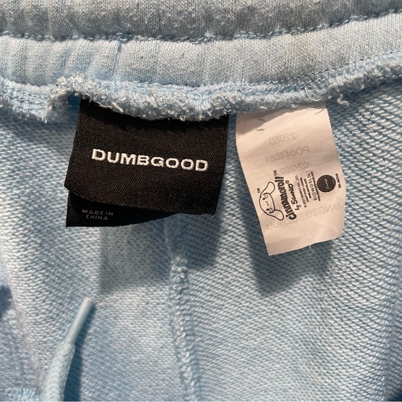 Sanrio x Dumbgood Cinnamoroll Blue Sweatpants Sz L Lounge Kawaii Exercise (Read) - Picture 8 of 8